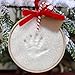 Child to Cherish Glitter Baby Handprint First Christmas Ornament Kit with Wooden Ring