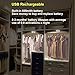 Anbock Motion Sensor Night Lights USB Rechargeable LED Closet Lights Wireless Under Cabinet Lighting Puck Lights Stick on Light for Cupboard Pathway Hallway Bathroom Bedroom Kitchen White 6000K 4 Pack