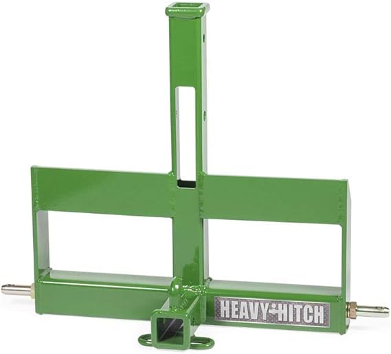 Category 1 Dual Receiver Hitch and Suitcase Weight Bracket for 3 Point Hitch