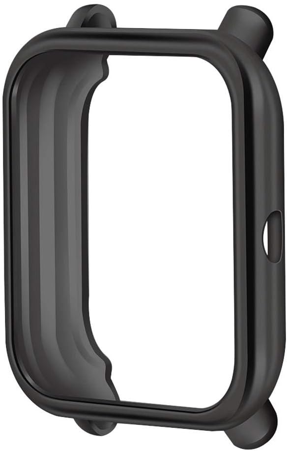 rainrain27 TPU Plated Metal Silicone Protective Case, Watch Protector Shell Cover, Compatible for Huami Mi Moving Youth, Compatible for Amazfit Lite Bip
