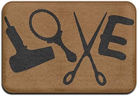 Dick Sidney Indoor/Outdoor Doormat With Hairstylist Love Pattern For Dining Hallway Bathroom