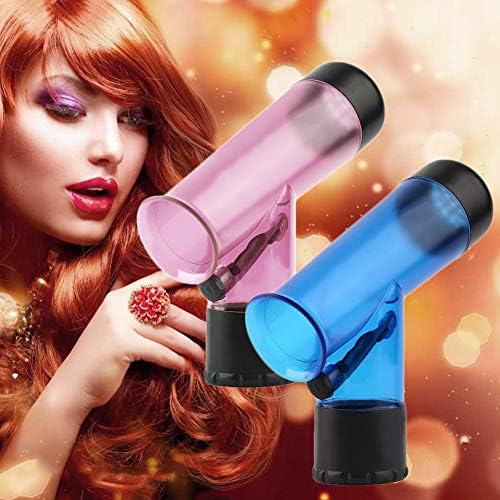 Magic Curl Diffuser for Wavy Permed Hair, Wind Spin Hair Dryer Diffuser Attachment Wind Spin Magic Curl Hairdryer Diffuser Air Curler(Pink)