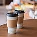Disposable Coffee Cups With Lids - 16 oz To Go Coffee Cups (80 Set) With Sleeves and Tight Lids Prevent Leaks. Paper Hot Cup Holds Shape With Hot, Cold Drinks. Insulated to Protect Fingers from Heat!