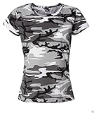 Bodek And Rhodes 55366306 3665 Code Five Ladies Fine Jersey Camouflage T-Shirt Urban Woodland - Extra Large
