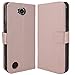 LG Fiesta LTE Case, LG X Charge Case, LG X Power 2 Case, TAURI [Stand Feature] Wallet [PU Leather] Protective Case Flip Cover For LG Fiesta LTE / LG X Charge / LG X Power 2 - Rose Gold