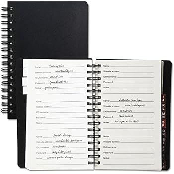 Internet Password Keeper Book, 75 Pages, 4-1/2