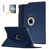 iPad Air Case (2013 Released), JYtrend (R) Rotating Stand Smart Case Cover Magnetic Auto Wake Up/Sleep for iPad Air (Air 1) A1474 A1475 A1476 (Royal Navy)