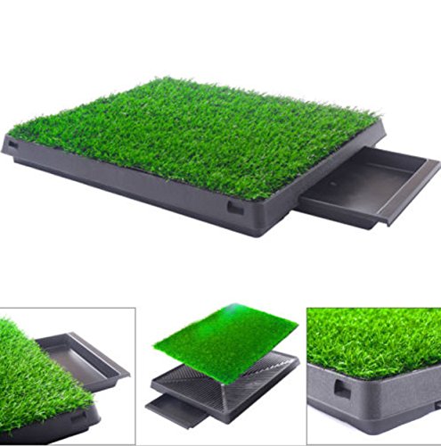 Pet Potty Grass Pads Training Indoor Replacement Outdoor Park Toilet Deluxe