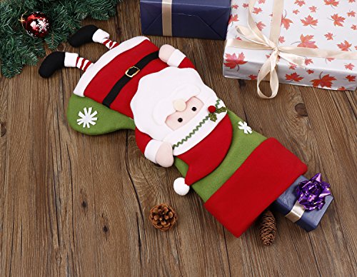 Christmas Stockings Gift Candy Bag Cartoon Santa Claus Xmas Stockings Holiday Decor (18") - Thumbnail 3