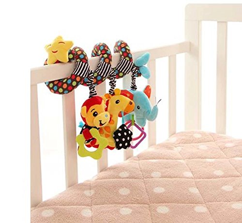 Singring Baby Pram Crib Spiral Plush Toy Stroller - Thumbnail 2