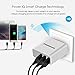 3-Port USB Wall Charger with LED Display, SOONHUA 5V/3A Portable Phone Quick Charger Voltage Current Monitor AC Adapter With Smart Charging technology for iPhone, iPad,Samsung and More (White)