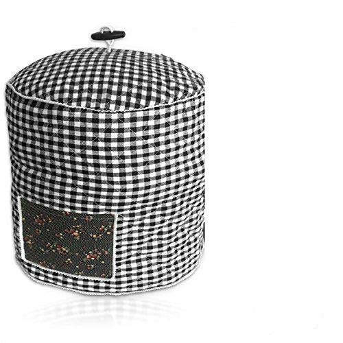 Pressure Cooker Cover - Custom Made Accessories - Fits 6 QT Instant Pot Models (Black and White Gingham) - Thumbnail 4