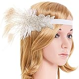 eforpretty 1920s Flapper Headpiece Headband with French Netting Accent