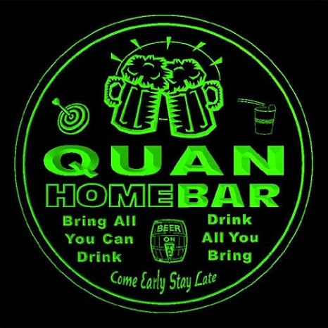 Compra 4 x ccq36272-g QUAN apellido burrda Bar Pub de cerveza club 3D
