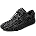 TiAnge Mens Womens Unisex Couple Casual Fashion Sneakers Breathable Athletic Running Shoes (US Mens 11.5 / EU 46, Black)