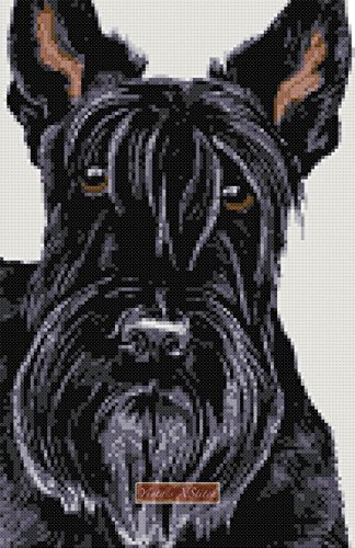 Scottish Terrier v2 counted cross stitch kit