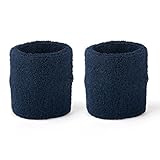 GOGO Athletic Wrist Sweatband, Terry Cloth Wristbands, Pair (Nice Colors)