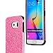 MEKO Galaxy S6 Edge Case Sparkles Glitter Bling Anti-Shock Rubber Case [Perfect Fit] [Scratch Resistant] for Samsung Galaxy S6 Edge-- ( Pink)