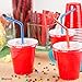 CuteSips Kids Drinking Cups Lids And Straws (By Sipoes TM ) -NEW PRODUCT - Big Red Cup In Small