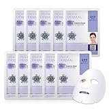 Dermal Korea Collagen Essence Full Face Facial Mask Sheet Pack No.4 Arbutin 23g 10pcs