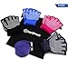Yoga Gloves Non Slip Fitness Grip, Fingerless Pilates Glove for Training Workout, 4 Pairs and 1 Yoga Strap