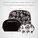 Adrienne Vittadini Set of 3 Dome Cosmetic Cases Black and White Floral
