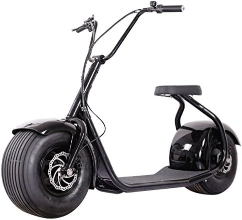 E-Drift UH-ES296 Electric Fat Tire Scooter Moped 1500w Hub Motor 27MPH Harley E-Bike (Black)