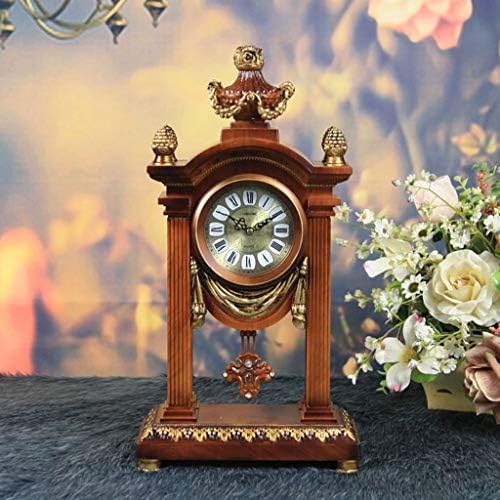 GCCI Table Clock European Retro Home Decoration Clock Silent Movement Pendulum Clock Fashion Ideas Antique Clock