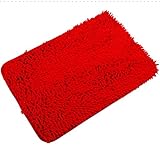Arug Chenille Fabric Non-Slip Rug 70X140X2.5 CM(55-Inch By 27.5-Inch ) Red(Colors And Sizes Available)