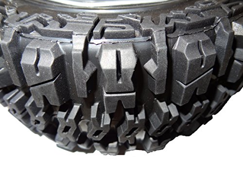 King Motor Rear T1000 GT Pioneer Knobby Tires & Wheels - Fit HPI Baja 5T & 5SC LOSI T
