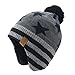 Moon Kitty Baby Hats for Boys and Girls - Upgrade Soft Pompom Fleece Lining Boys Winter Earflap Hat Navy