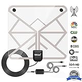 Whlzd TV Antenna, [2018 UPGRADEDHD] Digital Indoor TV Antenna 60 - 100 Mile Range - Support 4K 1080p & All Older TV's for Indoor with Powerful HDTV Amplifier Signal Booster - 16.5ft Longer Coax Cable