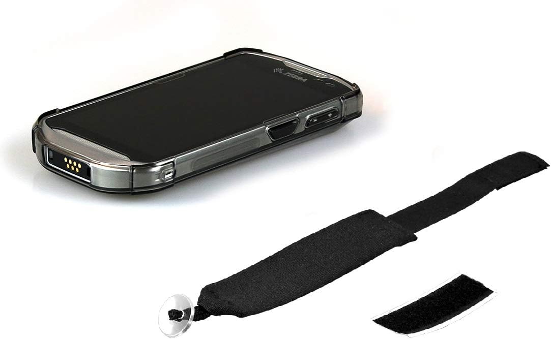 Protective Bumber Case for Zebra TC56 / TC57 Handheld Computers - Semi TRANSPARANT Black Colour & with Handstrap