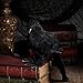 Halloween Black Feathered Crow Realistic Decorations Birds Figurine Statue Model (1PCS)