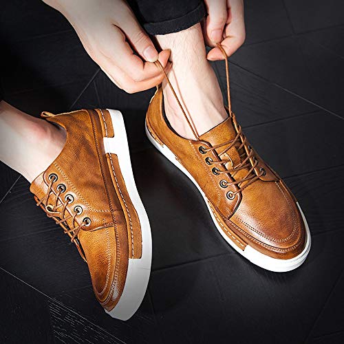 Christmas Deals! Teresamoon Men's Lace-Up Shoes Driving Leather Sneakers Casual Shoes Formal Business Shoes