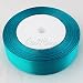 OurWarm Teal Blue 1" Inch 25mm Wide Satin Ribbon 25Yard Birthday Party/Craft/Wedding Favors Bow Scrapbooking Decor (75FT)
