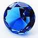 1 X Big 100mm Cobalt Blue 100 mm Cut Glass Crystal Giant Diamond Jewel Paperweight by Tendygift