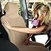 Car Seat Cover and Protector - Universal Fit Ideal for Cars, Trucks and SUVs - Waterproof Protection - Shield Your Seat from Sweat, Stains, Spills, Smell (Tan with Tan Trim & White Backing)