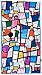 Salutto Women 100% Silk Scarves Piet Cornelies Mondrian Painted Scarf (9)