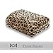 MERRYLIFE Leopard Throw Blanket Decorative Fleece Throw | Ultra-Plush Colorful Oversized | Couch Blanket Travel Lap | (50
