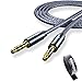 AUX Cable,3.5mm Male to Male Auxiliary Stereo Audio Professional HiFi Cable,Gold-Plated,Nylon Braided,AUX Cord for Car Headphone Adapter Jack Microphone MP3 MP4 (15ft)