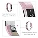 Henoda Replacemnt Leather Bands Compatible with Fitbit Alta/Fitbit Alta HR, Pink Classic Genuine Leather Wristband, Small Large, No Tracker