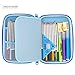 SOOCUTE Monsters School Boys Hardtop Pencil Case Holder - Cool Toddlers Kids Pencil Box Pen Bag (Light Blue)