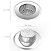 A AULIFE Stainless Steel Kitchen Sink Strainer, Large Wide Rim 4.5