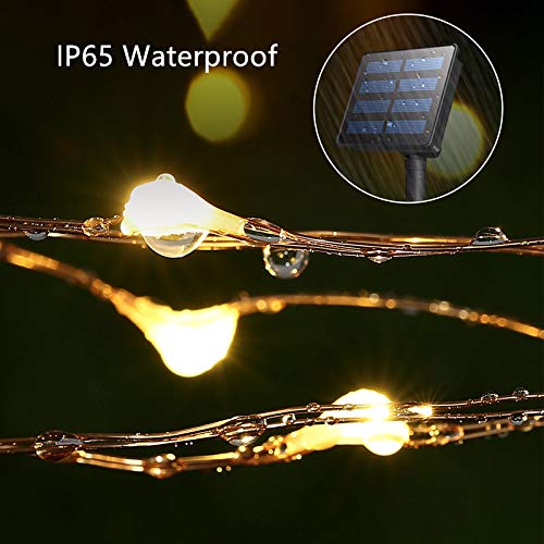 Catene Solare Luminose 200 LED 22M con 8 Modalità Impermeabile IP65 luci Stringa Solare per Natale, Decorazione Esterna/Interna, Feste, Giardino, Matrimonio, Albero di Natale, Terrazzo ecc.