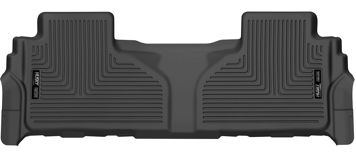 Husky LinersX-act Contour Floor Mats | Fits 2021-2025 Chevrolet Suburban & Chevrolet Tahoe; 2021-2025 GMC Yukon (Includes XL) | 2nd Row, 1-pc Black - 55871