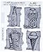 Stampers Anonymous Tim Holtz Cling Rubber Stamp Set, 7-Inch by 8.5-Inch, Treats Blueprint