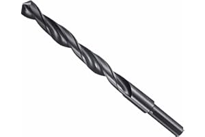 CoCud Drill Bit, 15/32" Cutting Diameter (11.906mm), 3/8" Reduced Shank 3-Flat 4341 HSS Nitriding Black 118° Cutting Angle Bits - (Applications: for Common Drilling Plastic Wood)