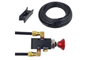 PartLogix 3-Way Three-Way Push/Pull Manual Tailgate Dump Air Valve Kit for Semi Trailer Axle