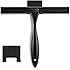 Shower Squeegee, 10-Inch Matte Black Squeegee, All-Purpose Stainless Steel Squeegee for Bathroom, Shower Doors, Mirrors, Tile